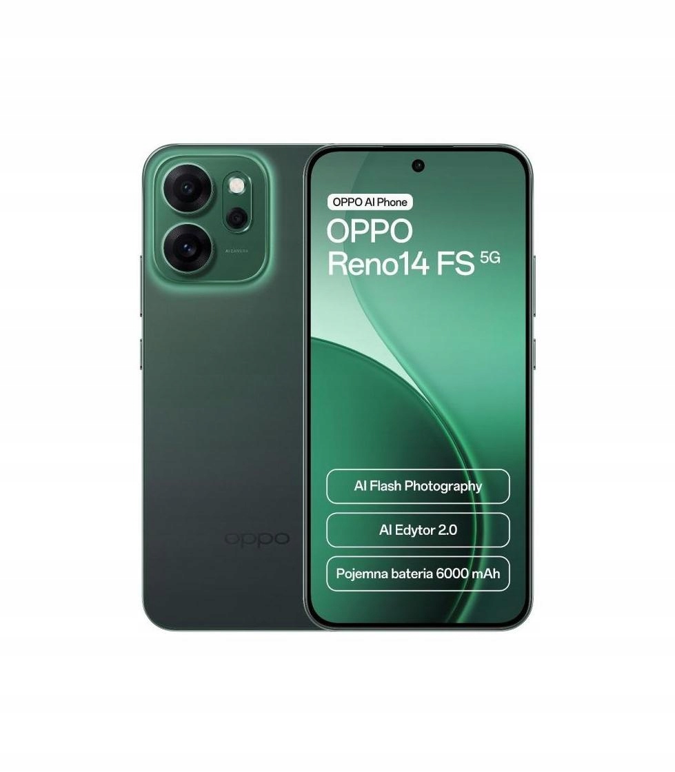 Smartphone Oppo Reno 14 Fs 5G 12/512GB Nfc Dual Sim Ai Zelený Luminous Green
