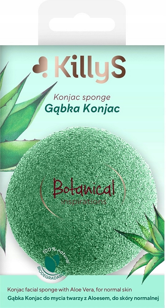 

KillyS Gąbka Konjac Do Mycia Twarzy z Aloesem