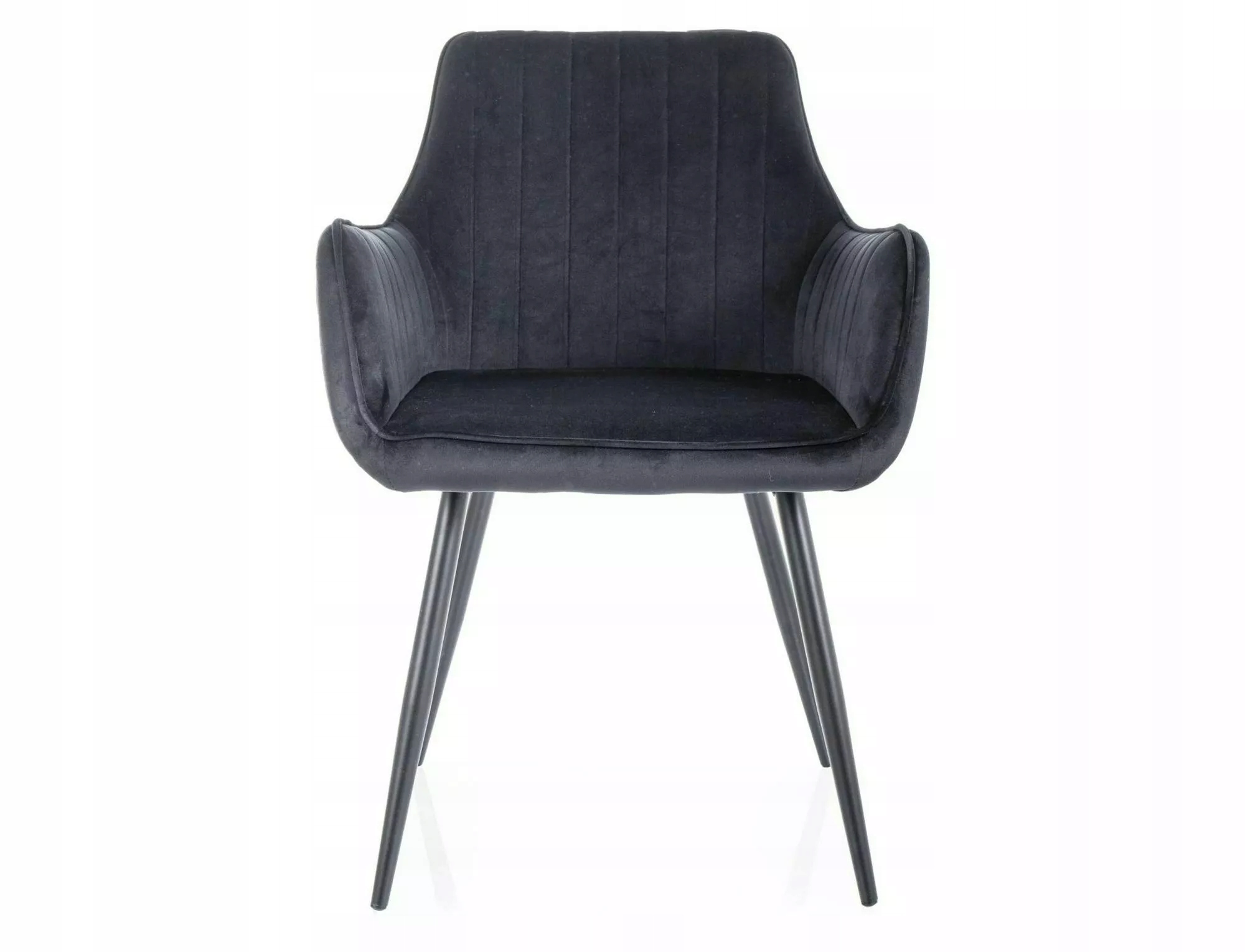 Čalúnená stolička Apple Velvet čierna/čierna Sig