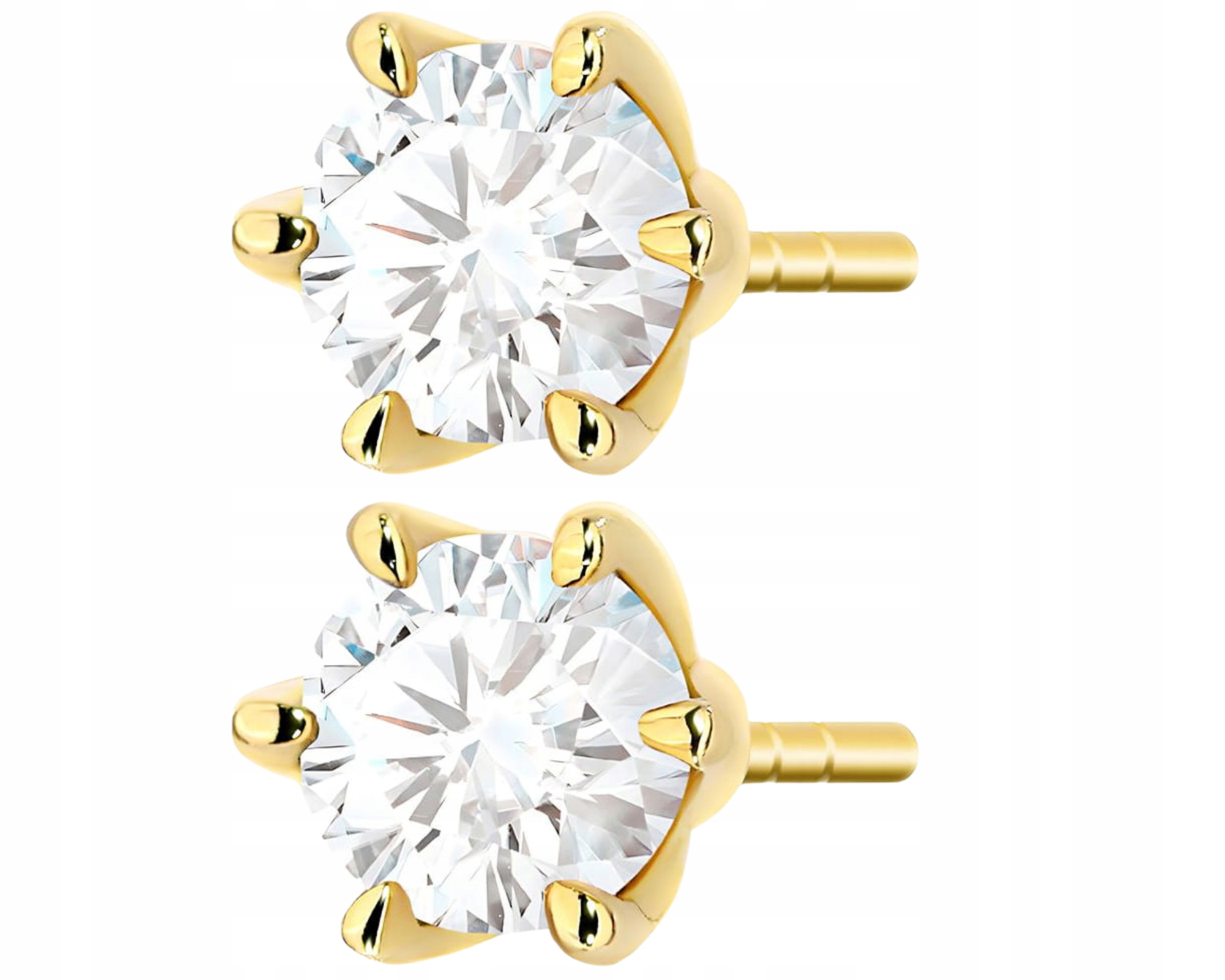 Zlaté Náušnice 585 S Diamanty A Brilianty 1,00 Ct Tyčinka Dárek Gravírování