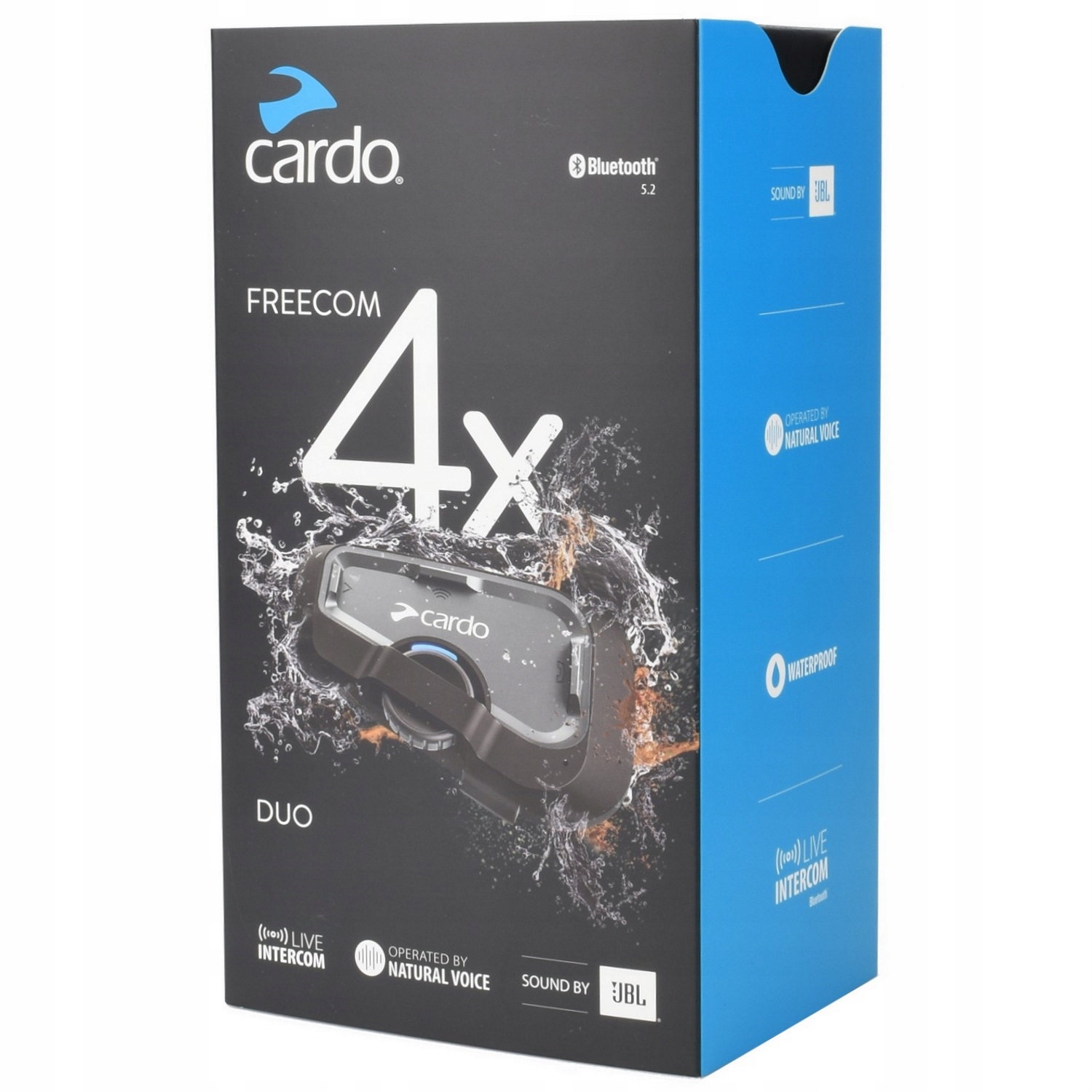 Interkom motocyklowy Cardo Freecom 4X Duo Maksymalny zasięg 1200 m