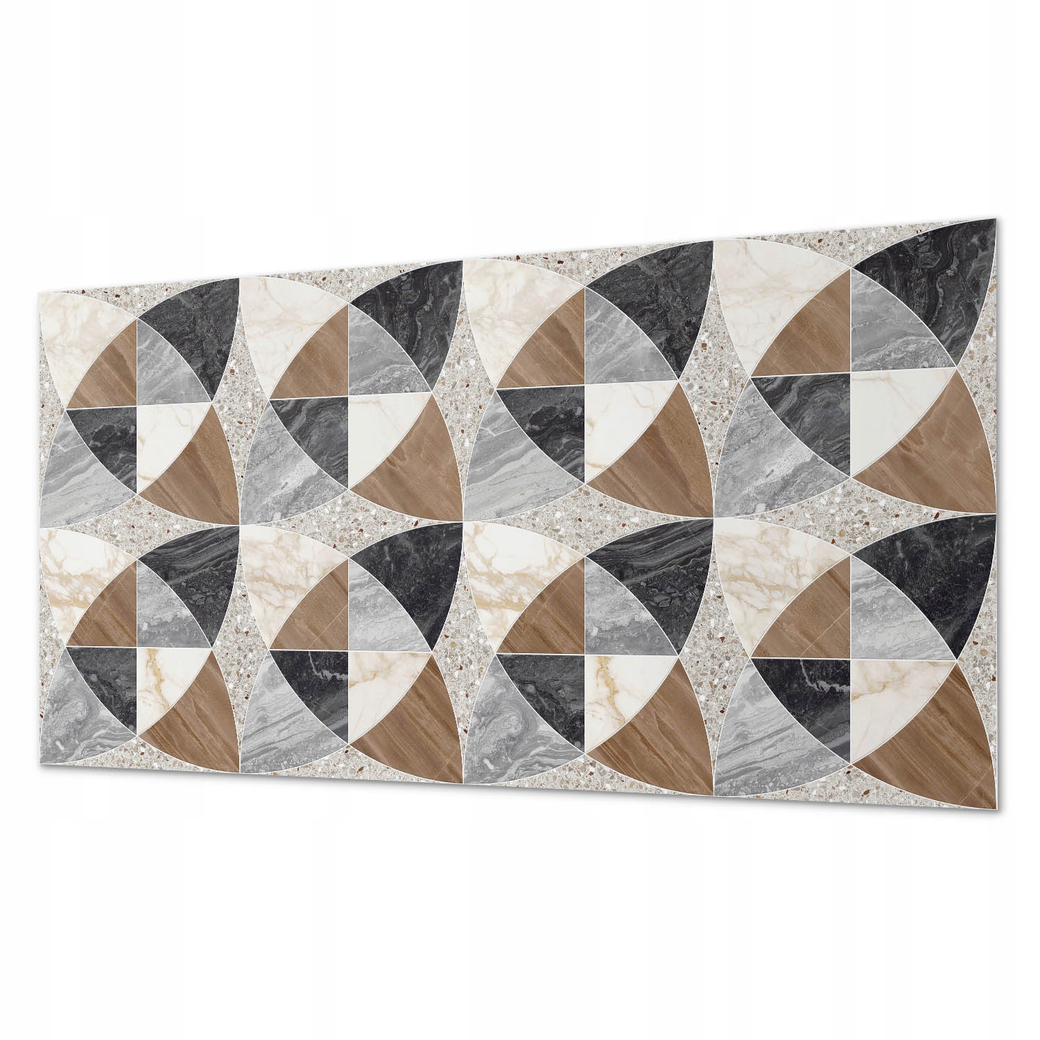 Vinylový panel s grafikou do kúpeľne Geometrické motívy dlaždíc 120 x 60 cm