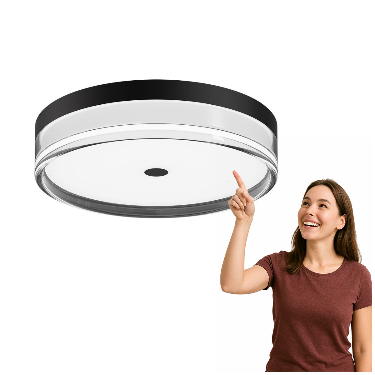 Led stropná lampa 32W Molino PLF-64536-M-BK Italux