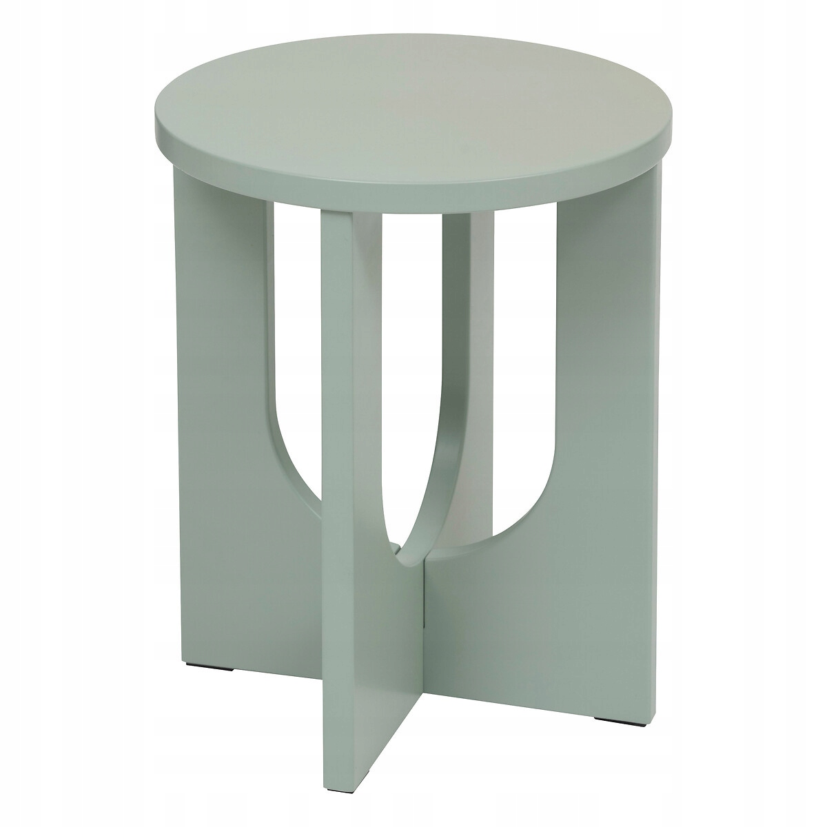 Odkládací Stolek Kulatý Mdf Průměr 40 CM Výška 50,5 CM Zelený