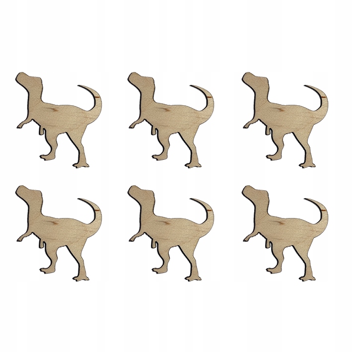 Dinozaur drewniany dinozaury drewniane 3cm 6 szt