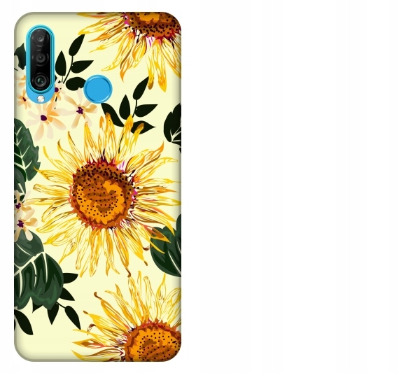 

Etui pokrowiec Huawei P30 Lite Kwiat zólty akwarel