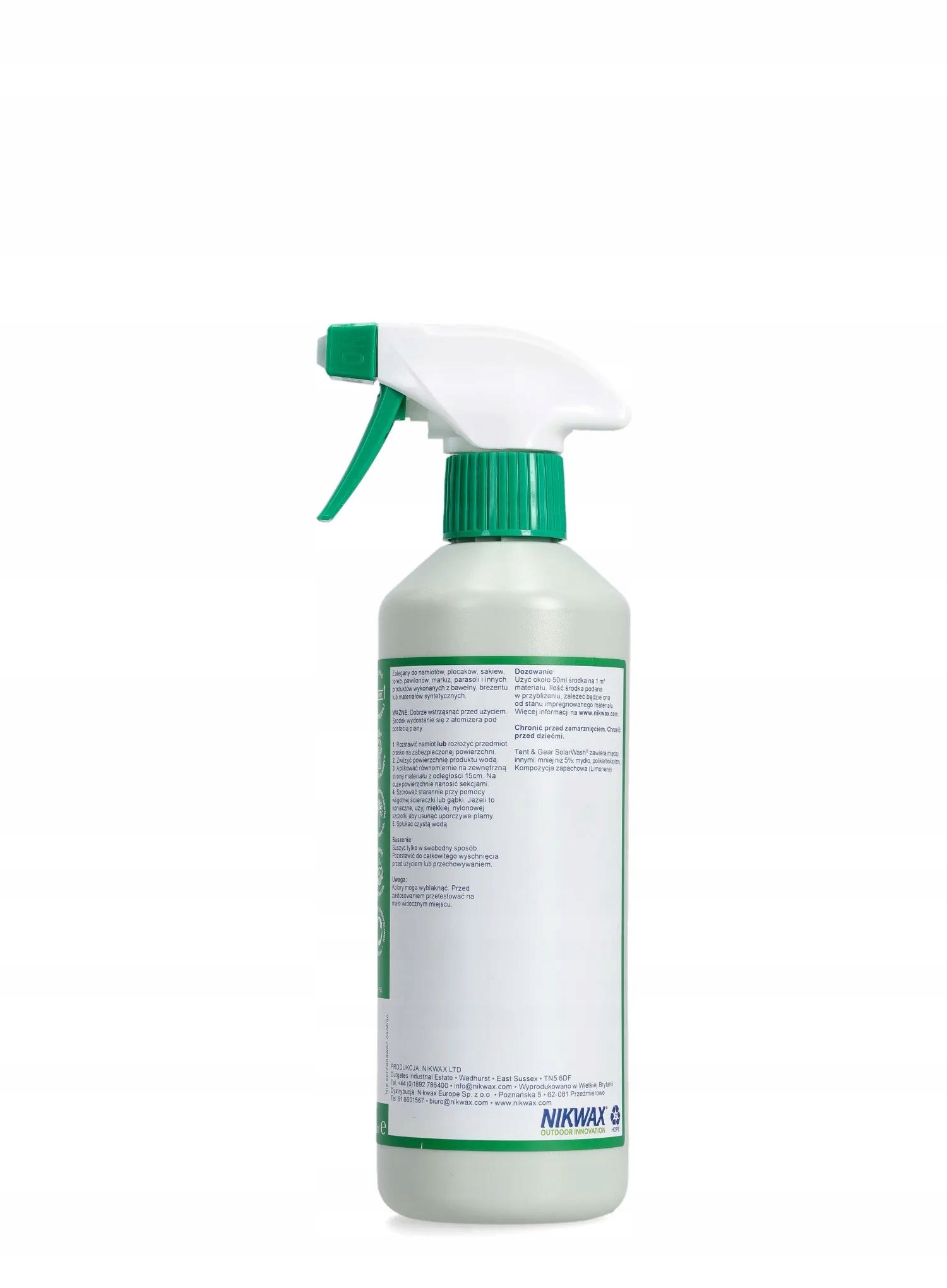 Zestaw Nikwax Tent&Gear SolarWash + SolarProof 2 x 500 ml Rodzaj impregnat