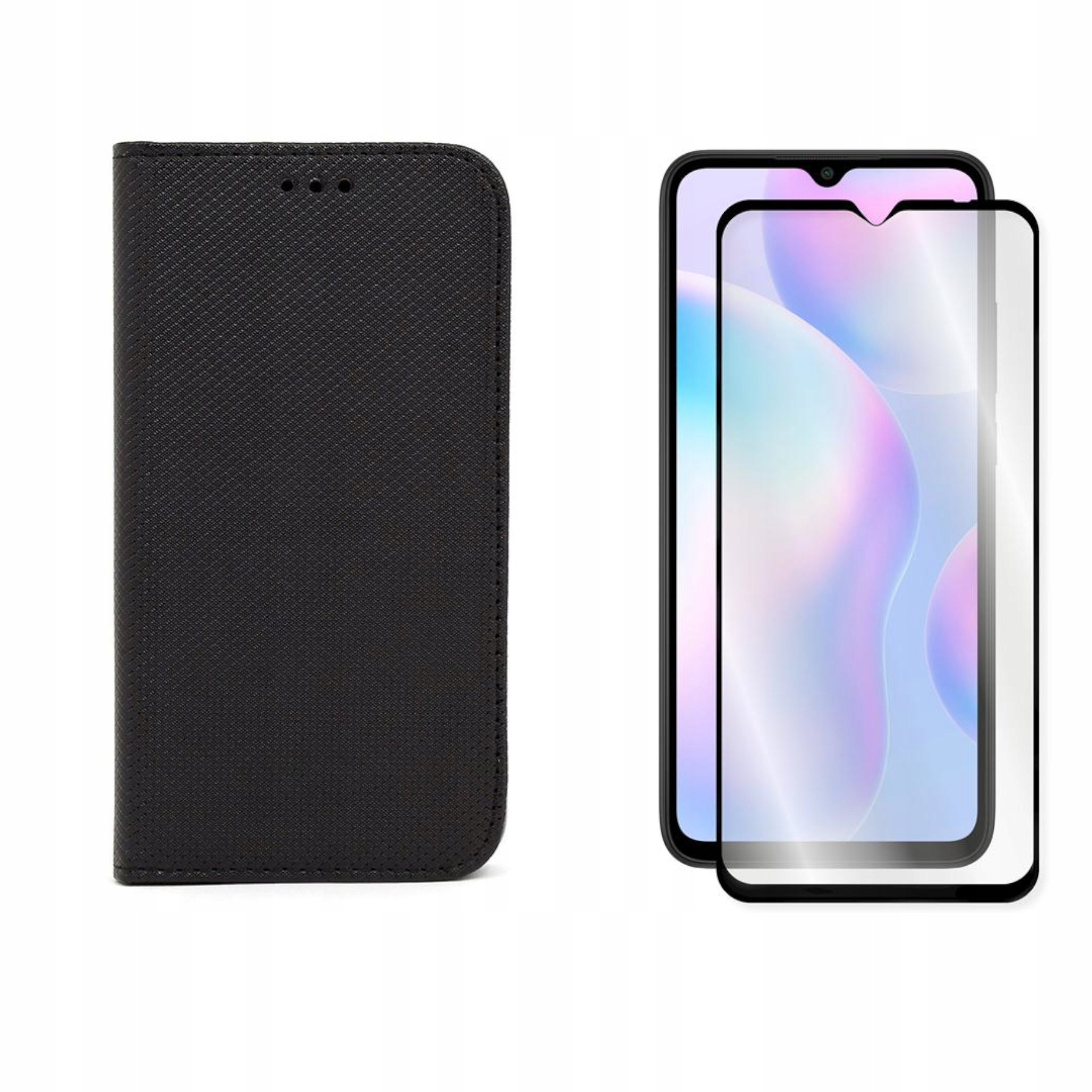 

Etui do Xiaomi Redmi 9A/9AT/9i Magnet czar+SZKŁO