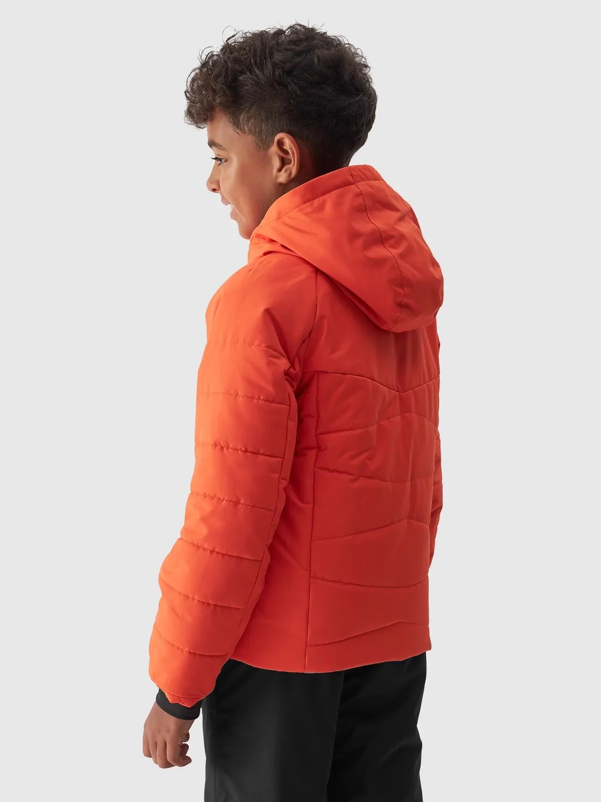 KURTKA ZIMOWA CHŁOPIĘCA 4F JUNIOR NARCIARSKA Z KAPTUREM CIEPŁA AW23M298 Kolekcja zima 2023