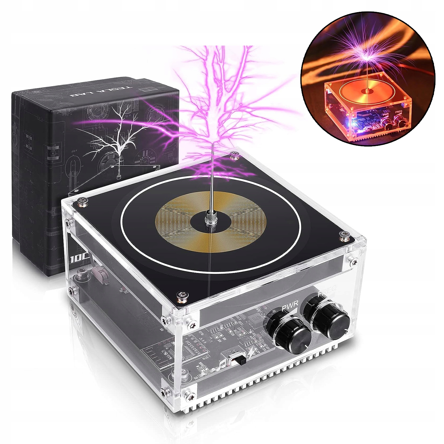 Bluetooth Tesla Coil Music Plazmový reproduktor Touchable Vědecké experimenty