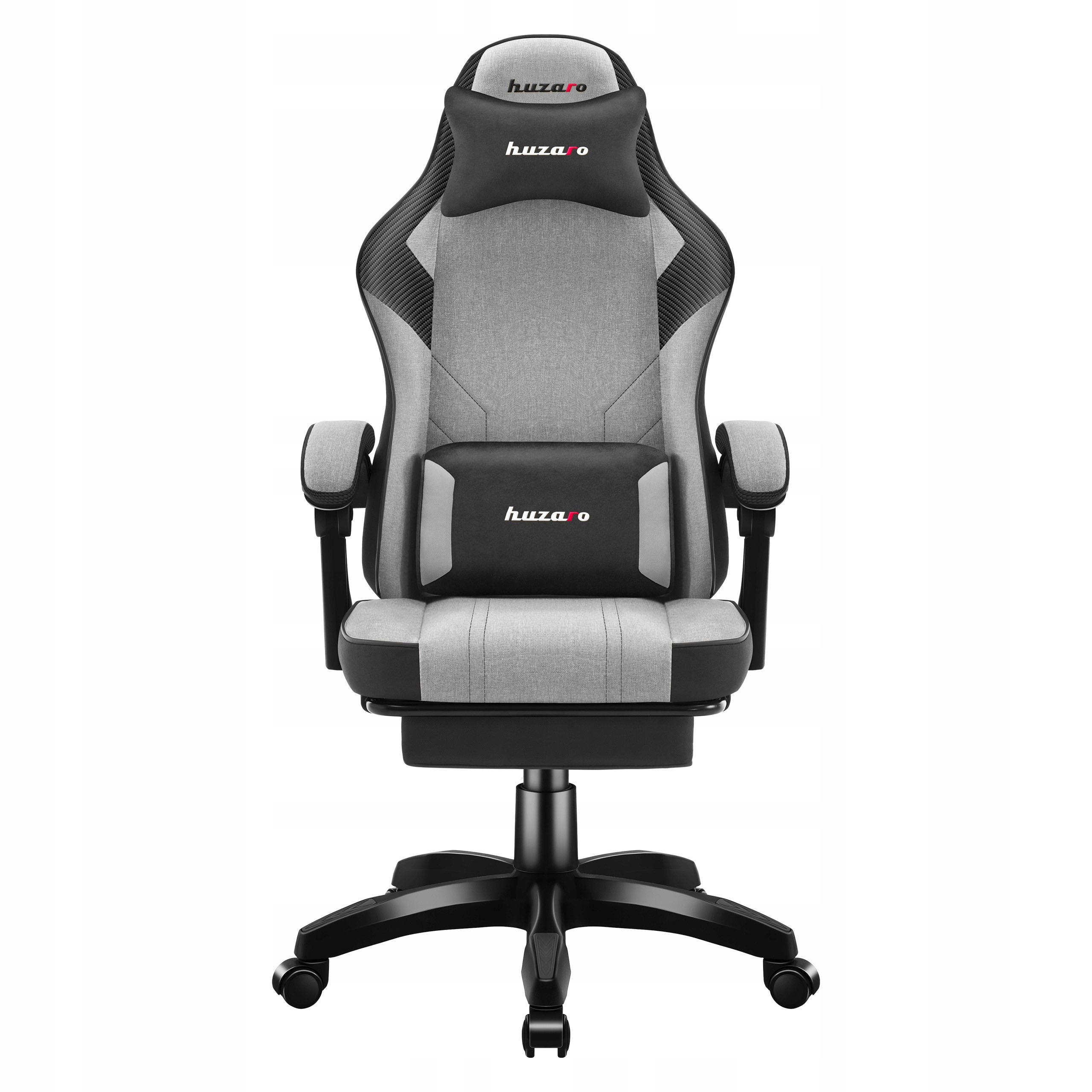 ІГРОВЕ КРІСЛО ПОВОРОТНЕ Huzaro Force 3.7 Grey З ПІДНІЖКОЮ Глибина сидіння 40 см