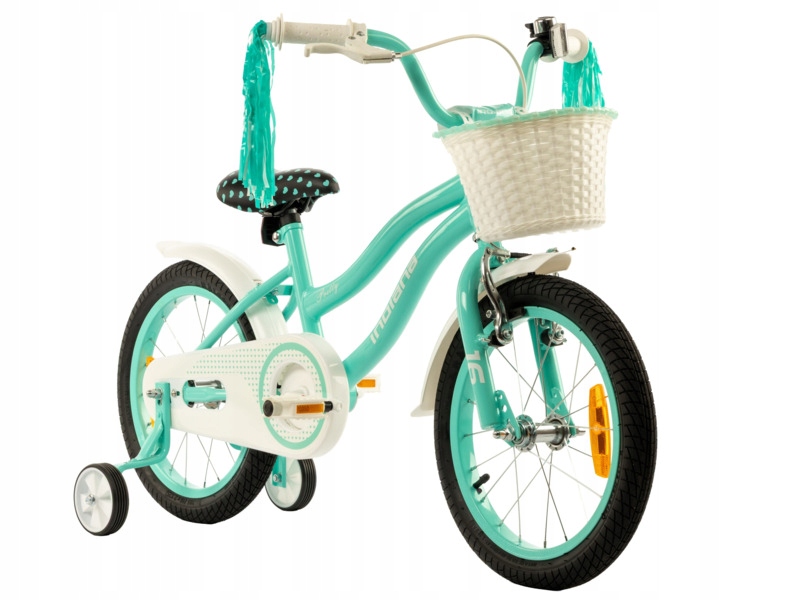 Rower dziecięcy Indiana Pretty 16 cali dla dziewczynki Miętowy