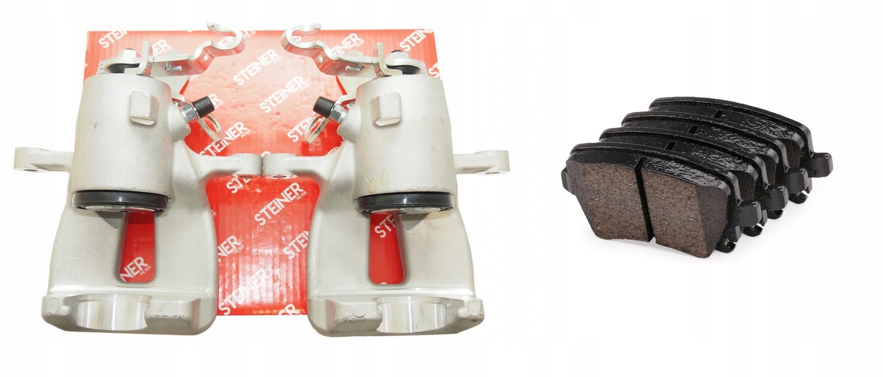 ZACISK TYŁ LEWY+PRAWY + KLOCKI VW TOURAN 2003-2010