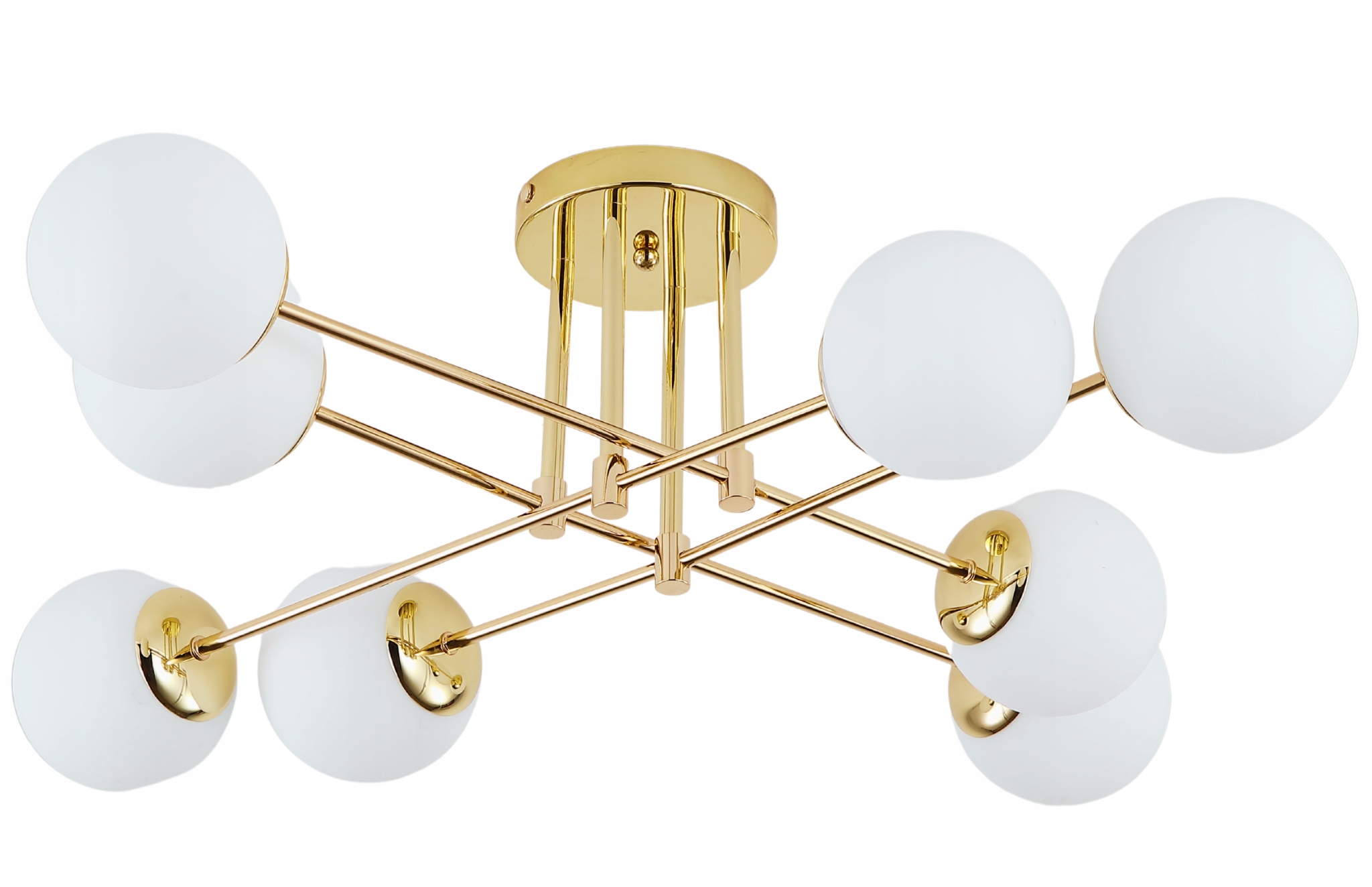 Závěsná Lampa Stropní Lustr Kule zlatá Moderní mléčná stropní svítidlo