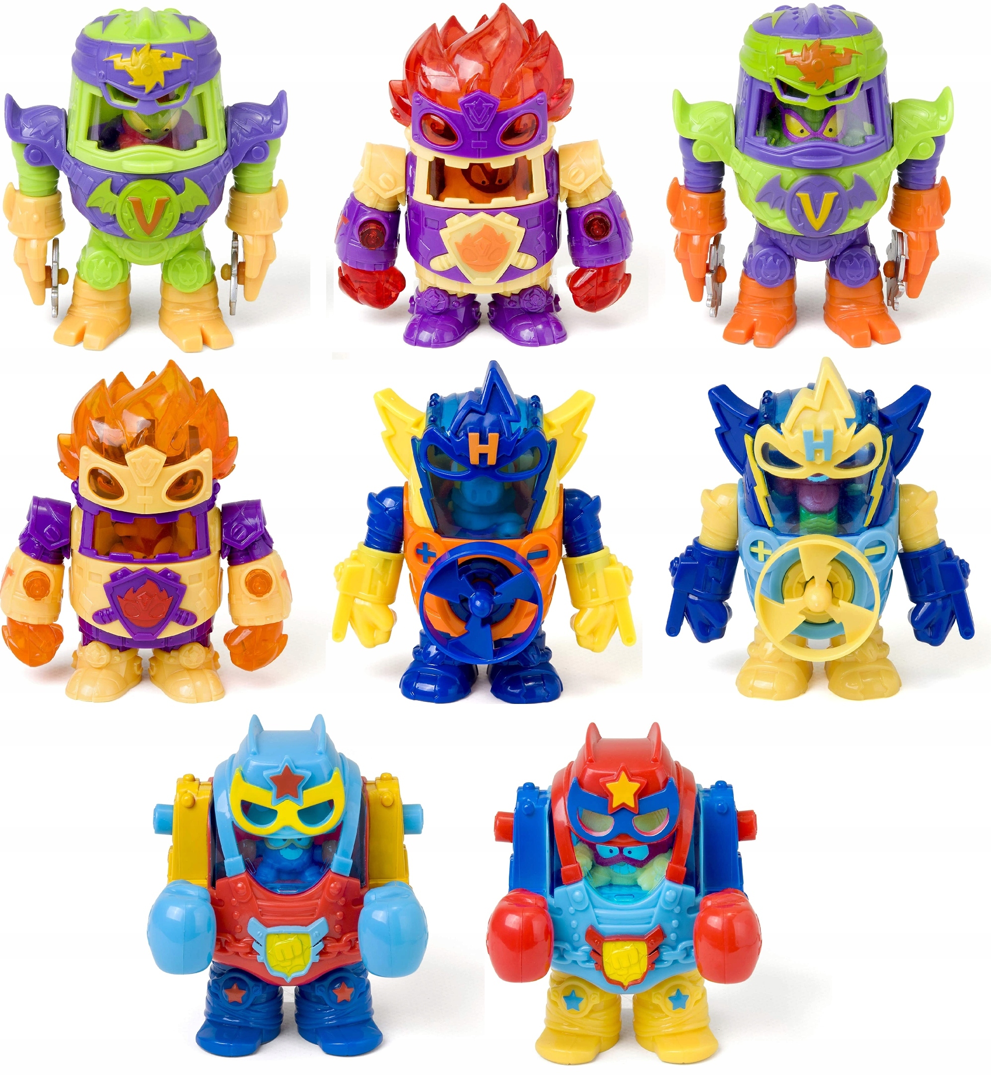 8x Zings Things Robot Powerbot Cała Seria