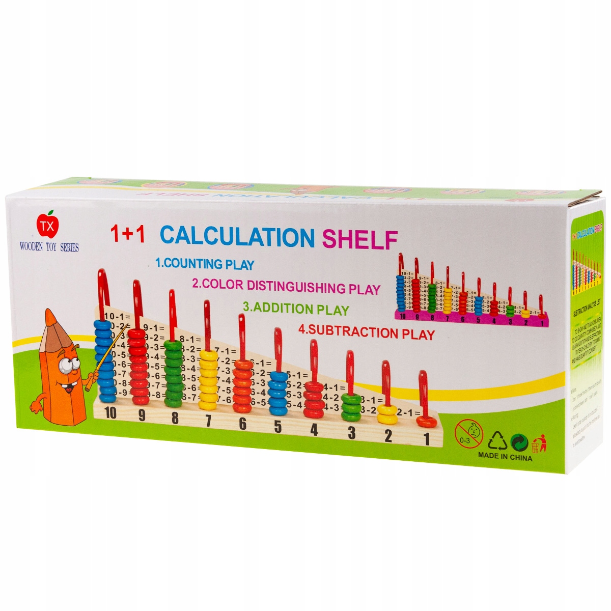 LICZYDŁO do nauki KORALIKI DREWNIANE MONTESSORI Marka inna