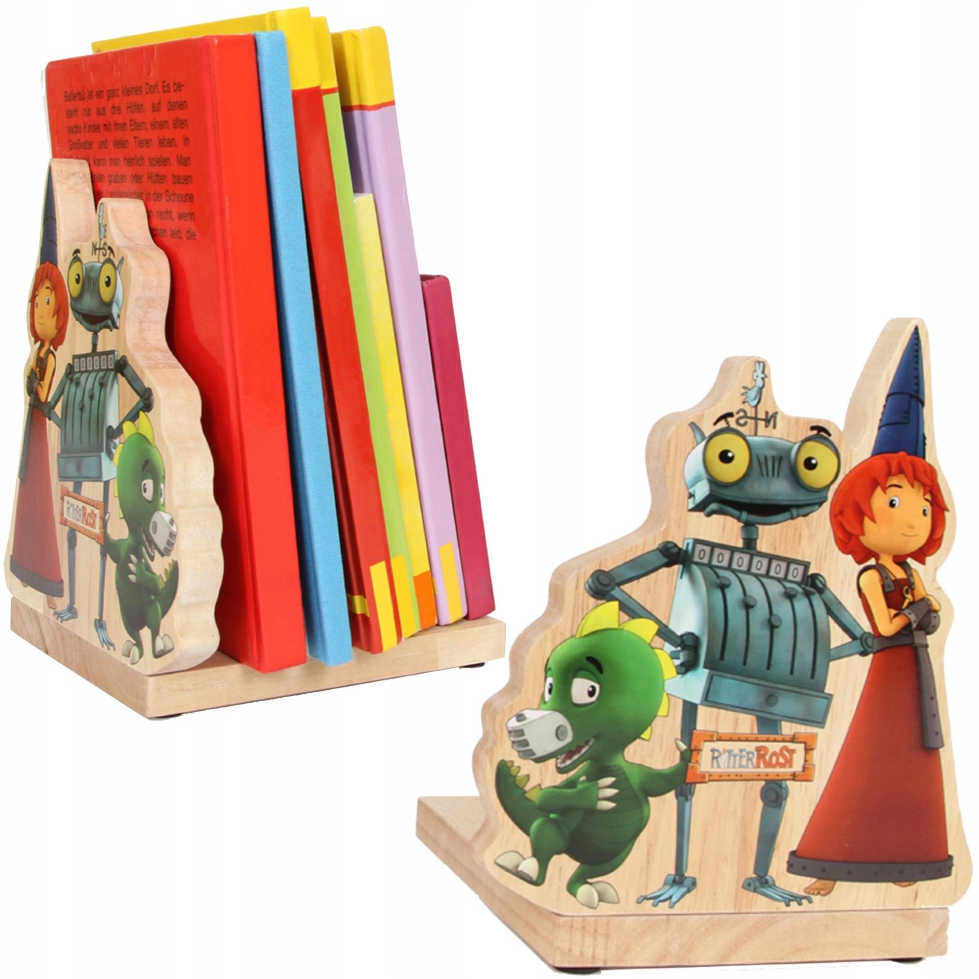 

Drewniana Podpórka Do Książek Rycerz Blaszka 2 El.