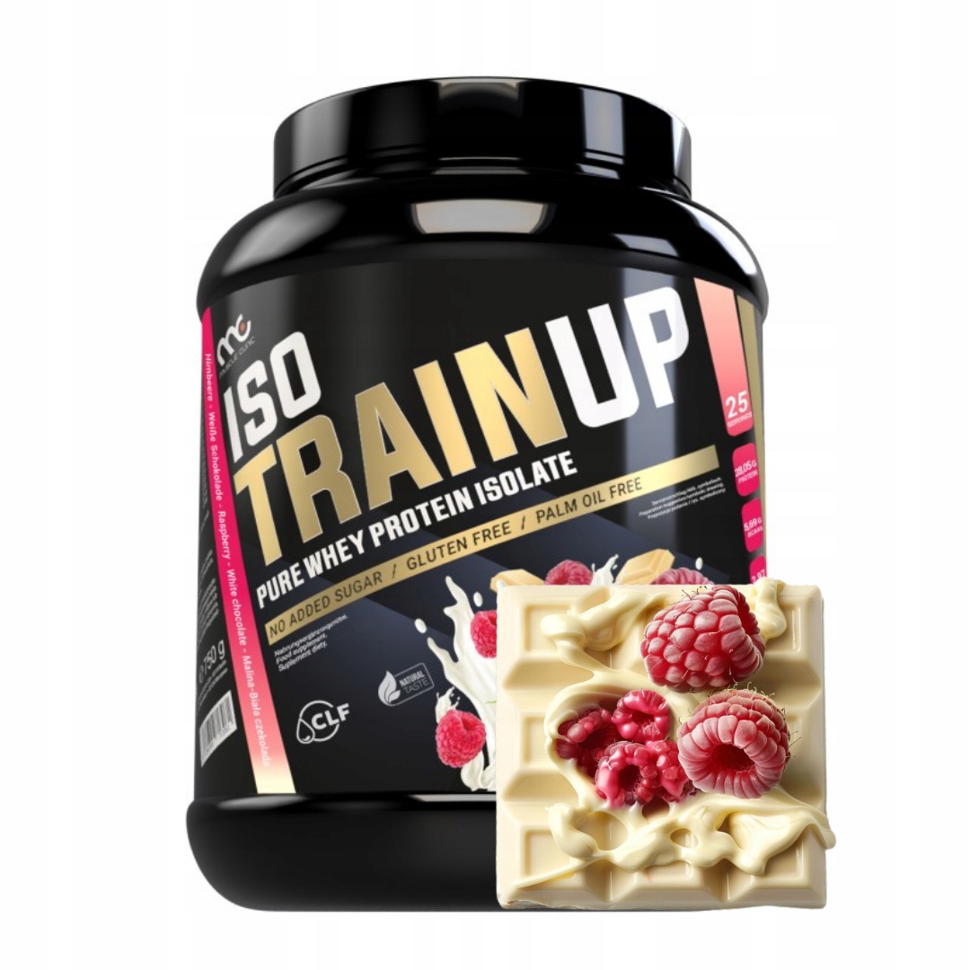 Muscle Clinic Iso Train Up 750 g Wpi proteinový izolát malina – bílá čokoláda