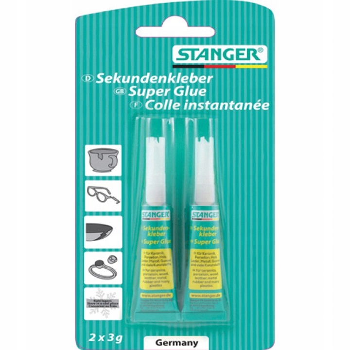 

Klej błyskawiczny Stanger Sekundenkleber 2 X 3g De