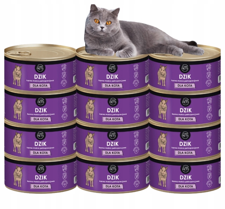 Levně Krmivo mokré pro kočky Divočák Premium 300 g Barf bohaté na vitamíny pro zvířata