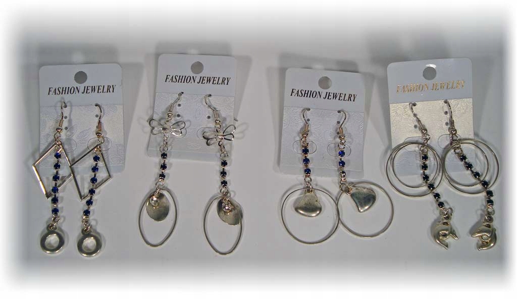 DŁUGIE KOLCZYKI Z CYRKONIAMI RÓŻNE WZORY DO WYBORU Marka Inna marka