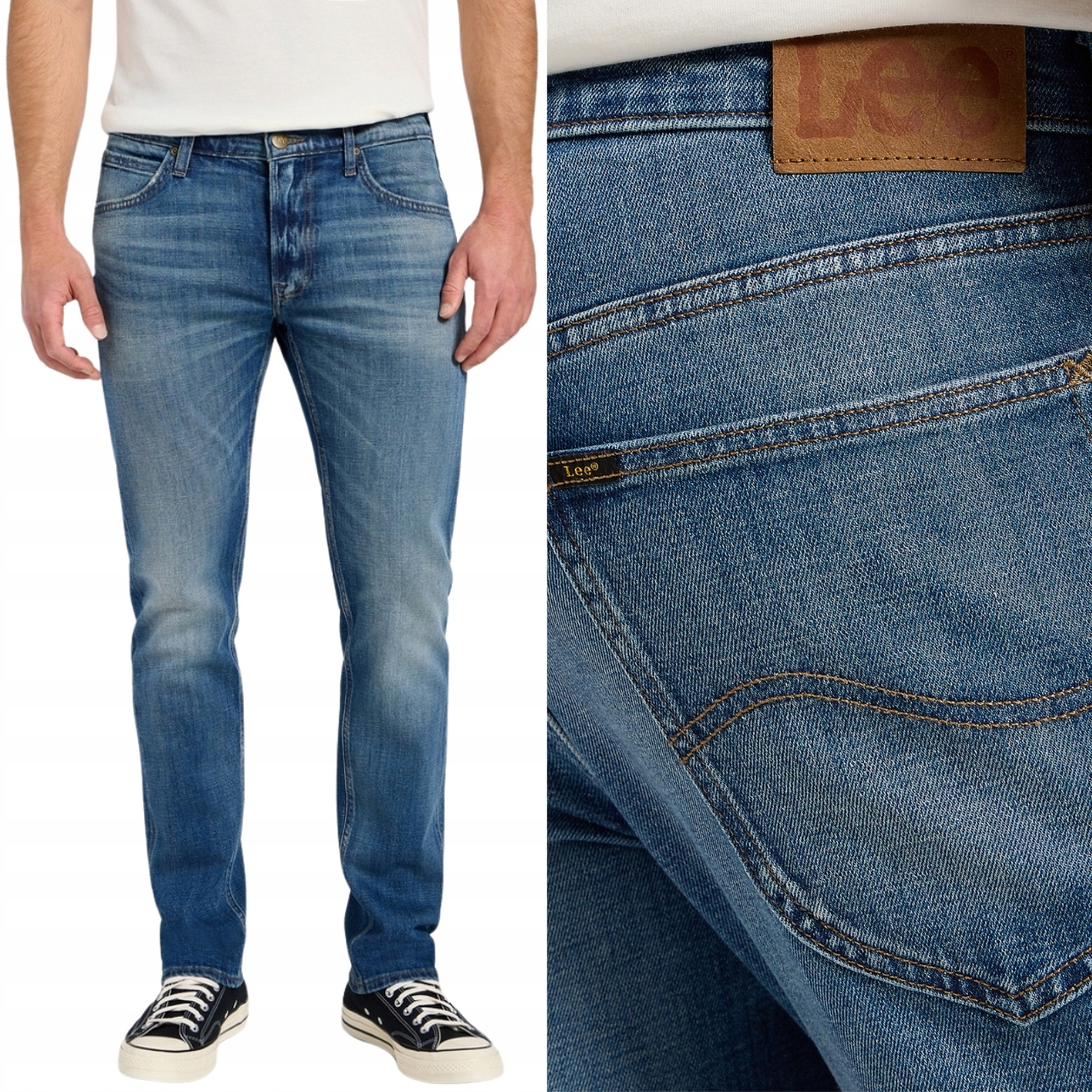 Lee Daren Zip Fly Rising Tide Džíny jednoduché pánské džínové kalhoty W33 L32