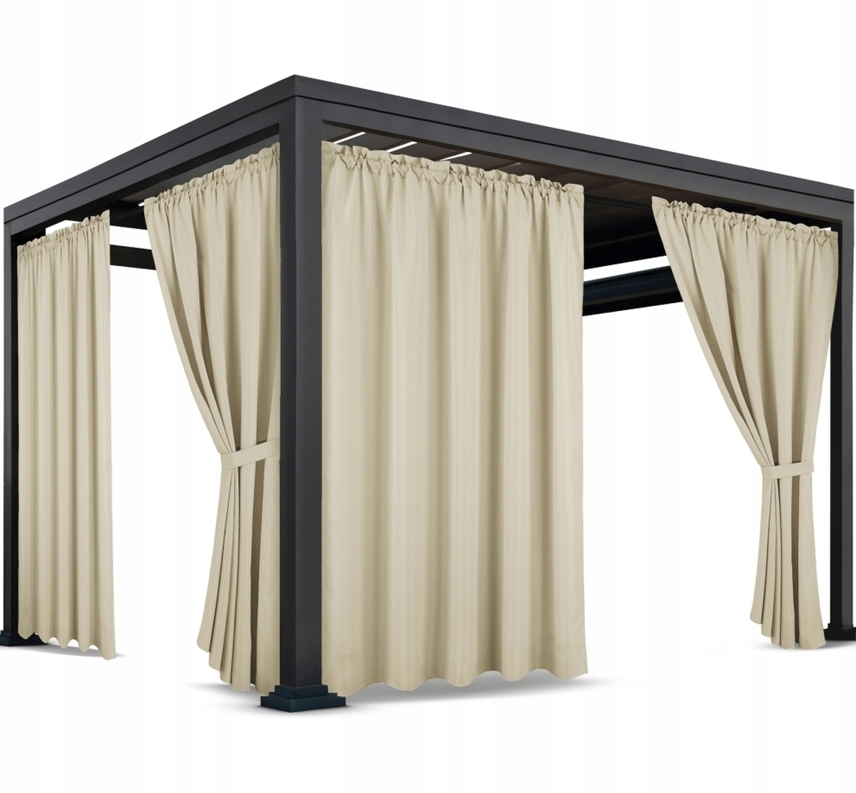 ZASŁONY NA TARAS 155x220 ZASŁONA OGRODOWA OGRODOWE Z TUNELEM WODOODPORNE