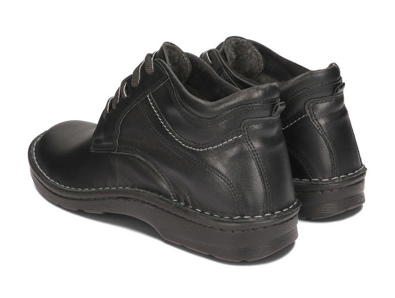 TRZEWIKI PÓŁBUTY MĘSKIE SKÓRA 254 CZARNY 39 Długość wkładki 26.5 cm