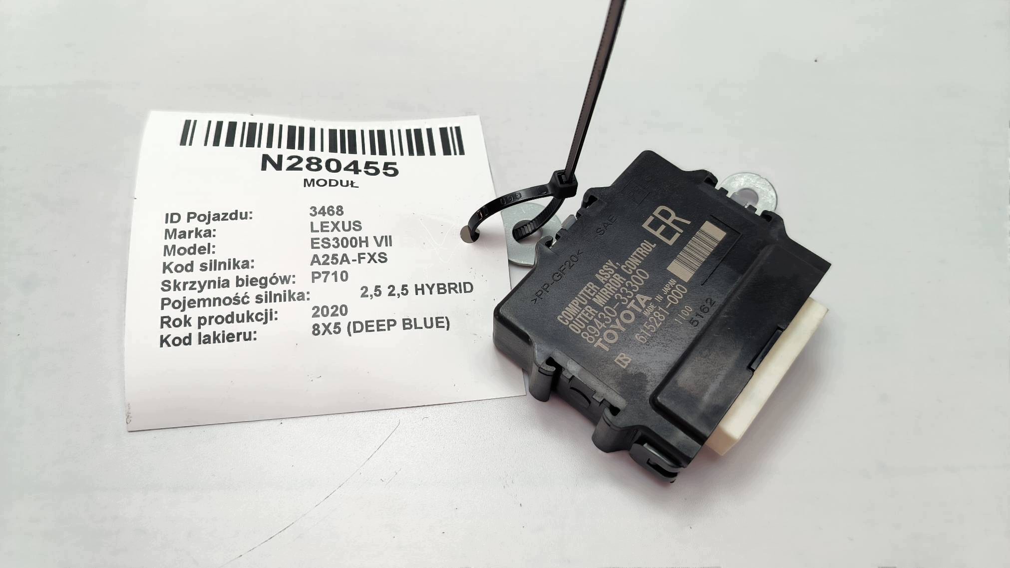 modulo specchietto 89430-33300 LEXUS ES300H VII