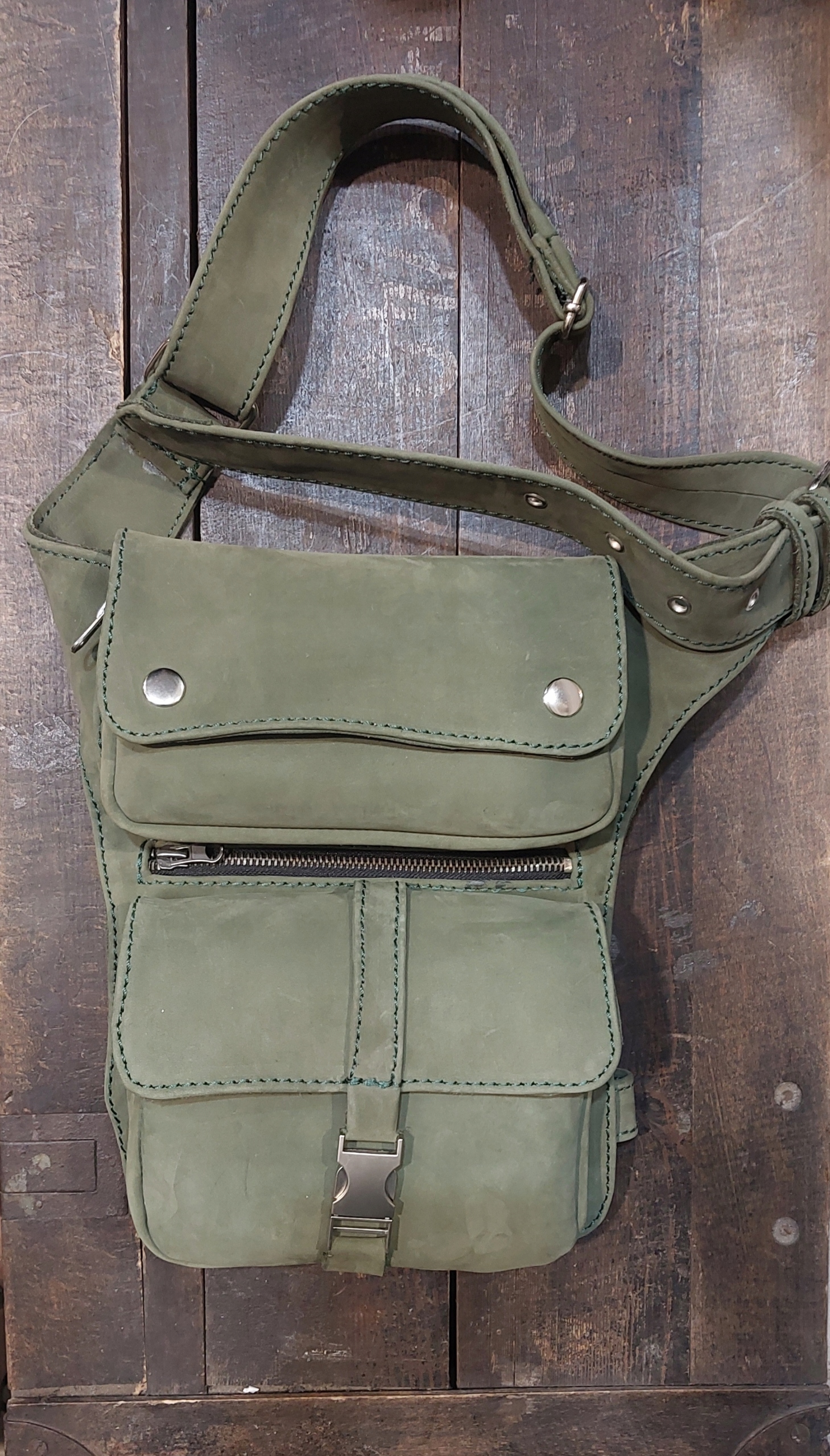 TORBA MOTOCYKLOWA NA PAS I UDO Sakwa skórzana