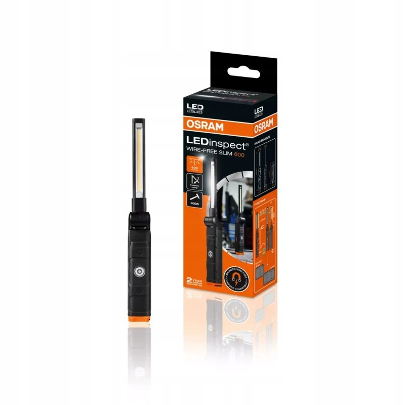 Bezdrôtová Dielenská Lampa Led Wire-free Slim 600, Zdroj Svetla Cob