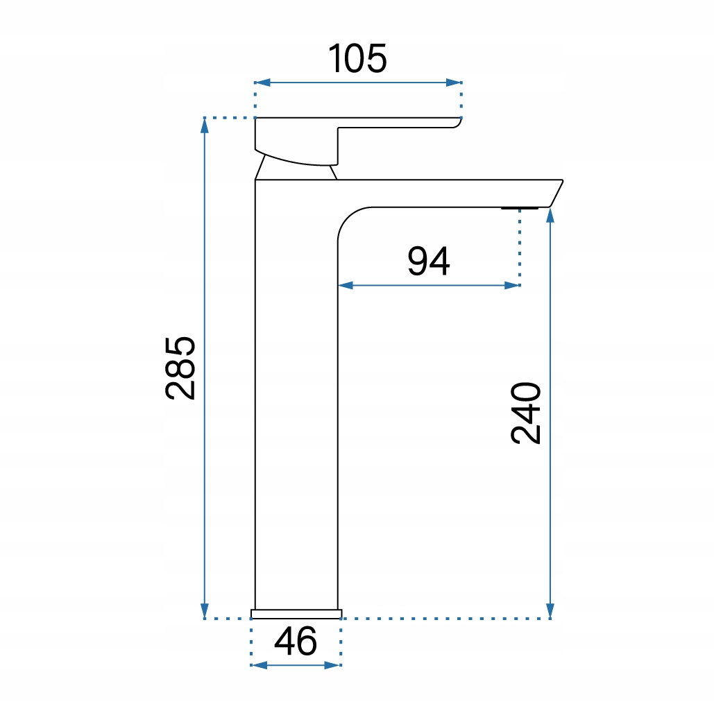 Bateria Umywalkowa Wysoka ARGUS Złota Szczotkowana - REA Kolor złoty