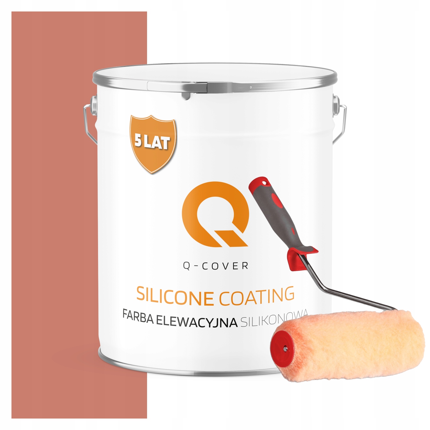 Vonkajšia fasádna farba na omietku 5L Farba lososová valček