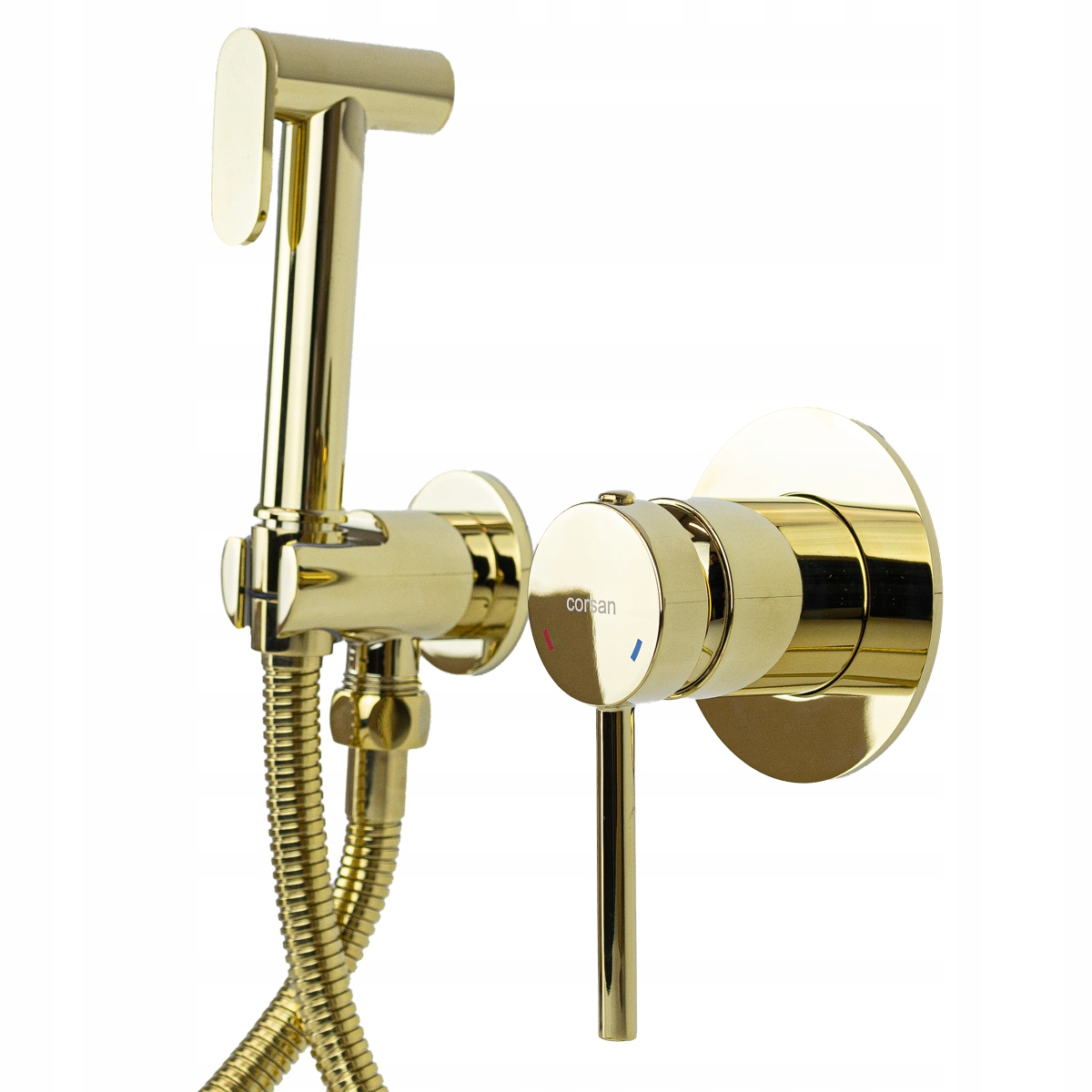Bidetová podomietková bidetová batéria Corsan Lugo CMB7570GL zlatá s hadicou