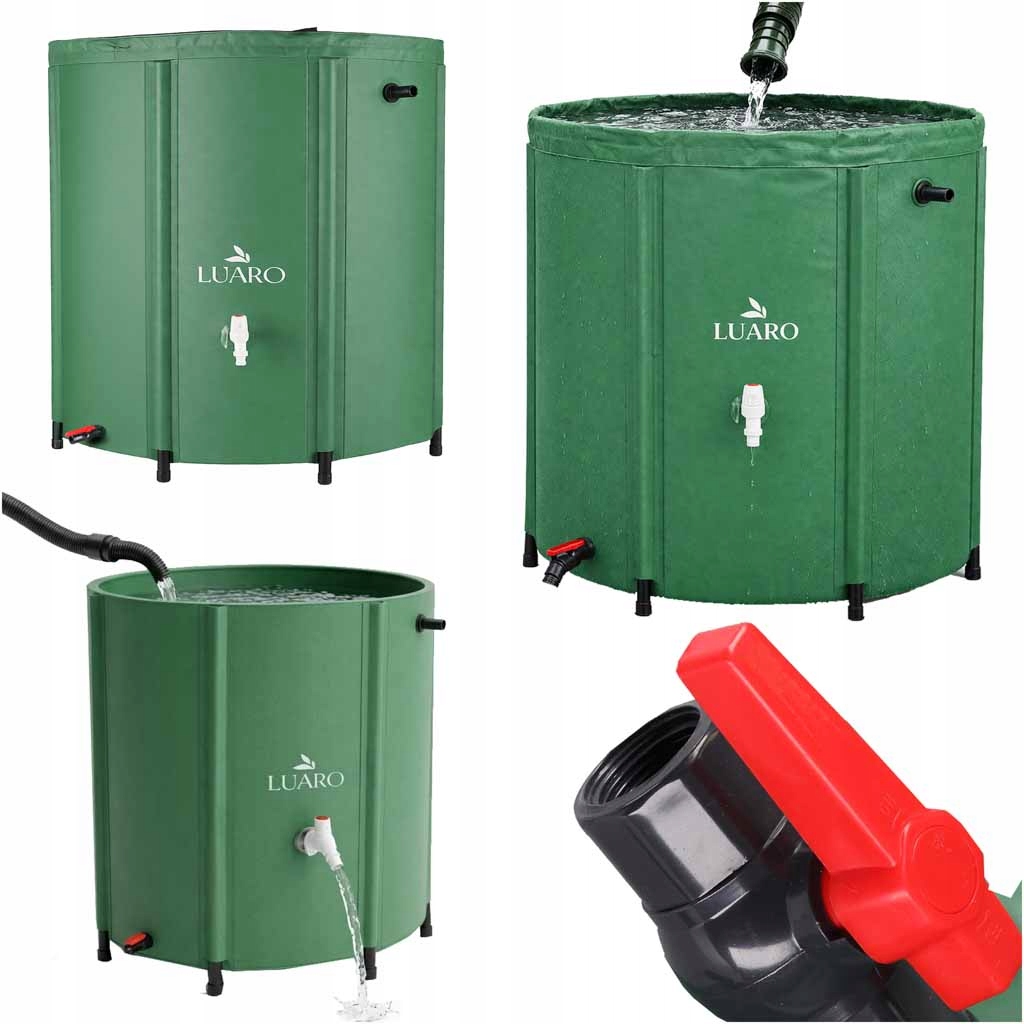 Nádrž na dešťovou vodu z okapu Skládací nádoba s kohoutkem Sud 200L