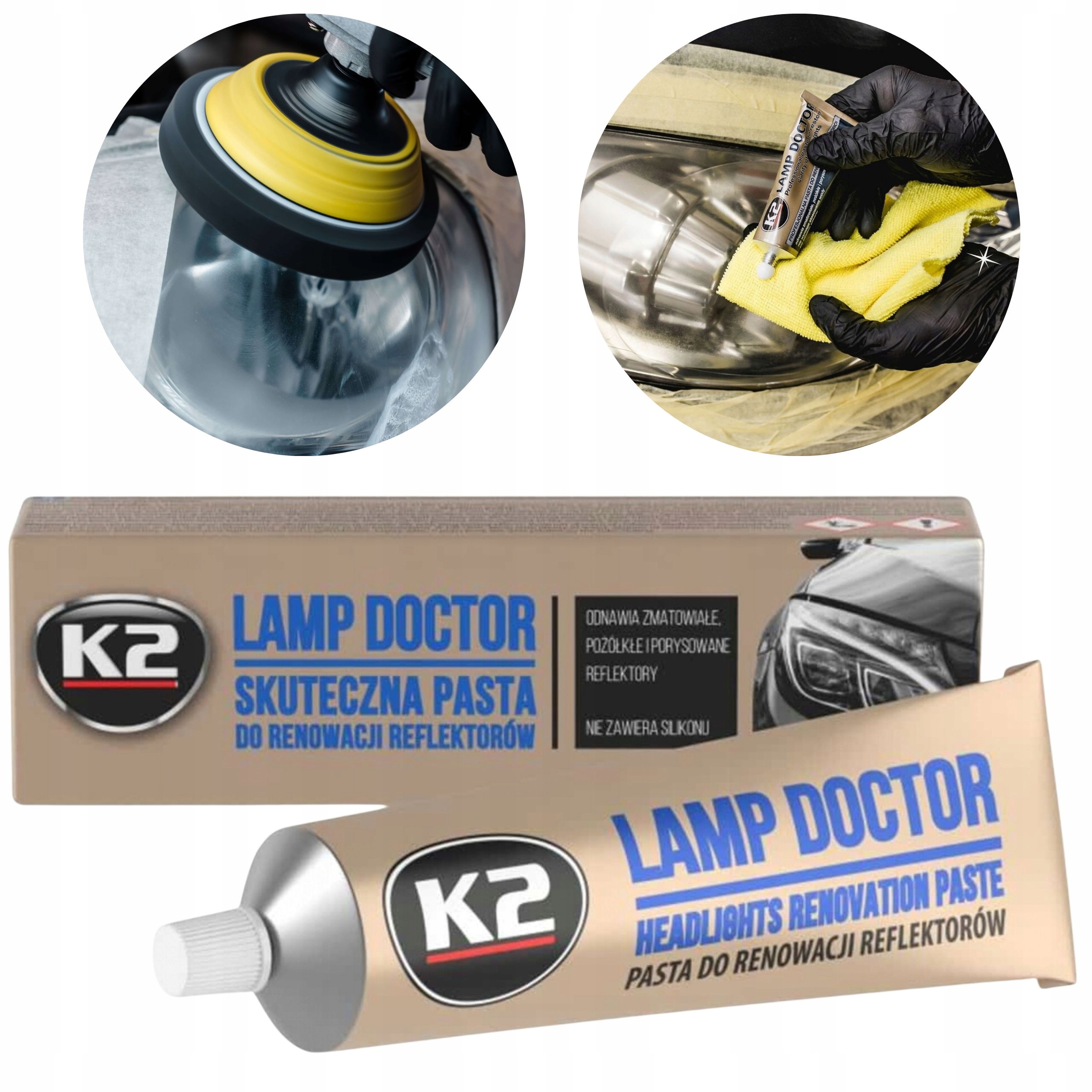 K2 POLEROWANIE LAMP DOCTOR PASTA DO RENOWACJI 60g