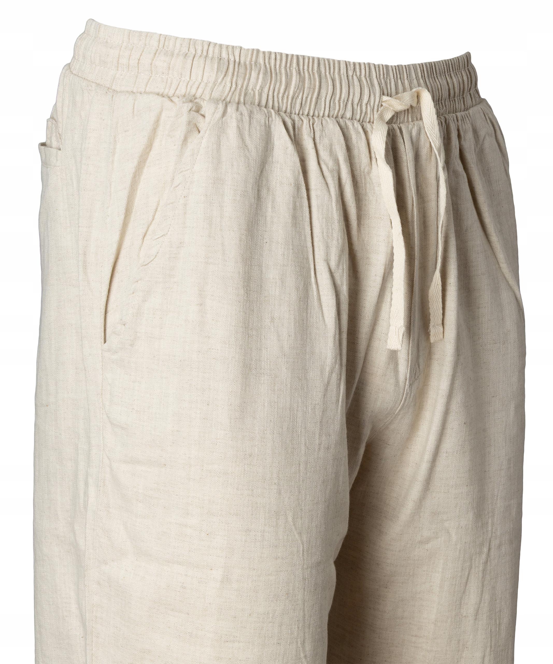 Spodnie męskie na lato Lniane Bawełniane Przewiewne Długie Rozm. S