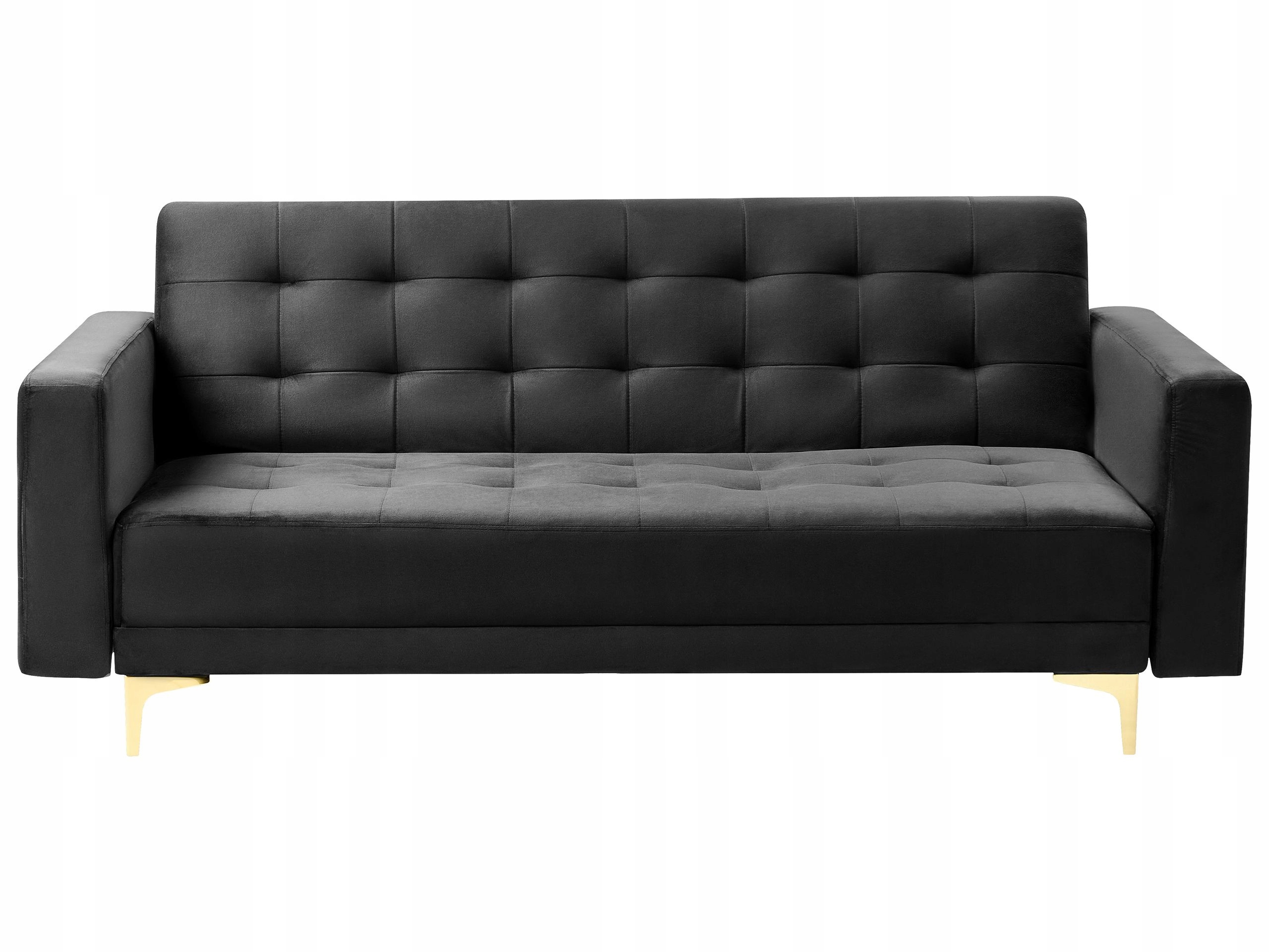Sofa z funkcją spania kanapa czarna