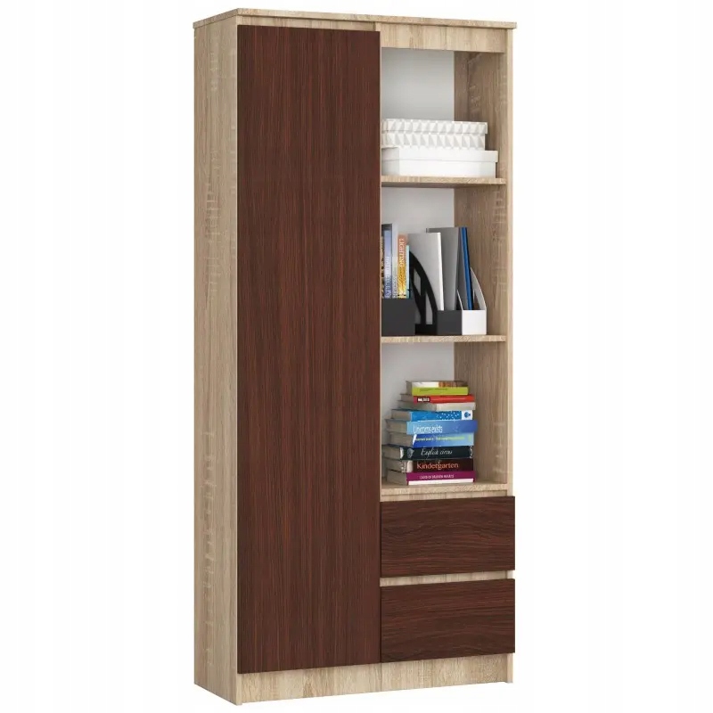 

Regał do przechowywania sonoma wenge 7 półek 80 cm