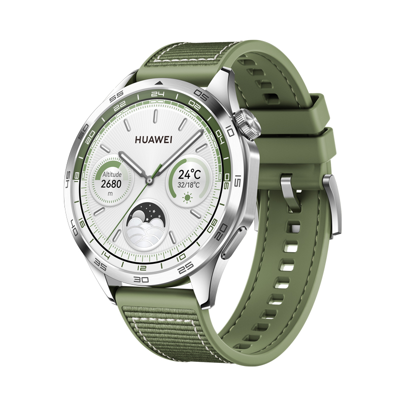 Huawei Watch Gt 4/46mm/Silver/Elegant Band/Green
