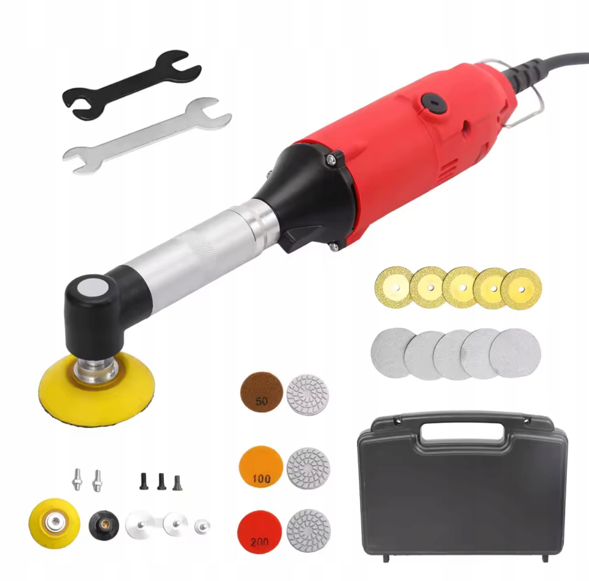 Mini Szlifierka Kątowa Sieciowa Precyzyjna Do Ceramiki Metalu 380W +tarcze