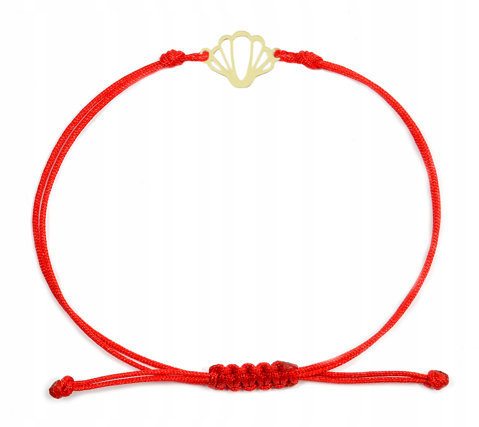 Zlatý náramek na šňůrce s mušličkou Ryzost 585