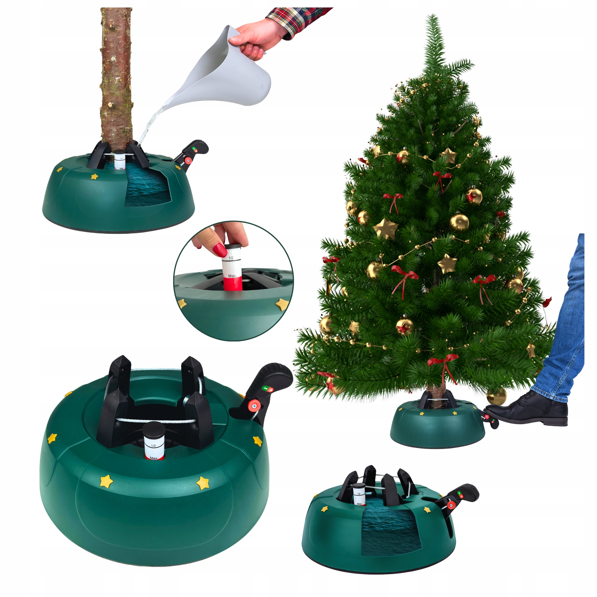 Stojan Na Vánoční Stromek Samosvorný Velký Pro Živý Vánoční Stromek Do 2 M