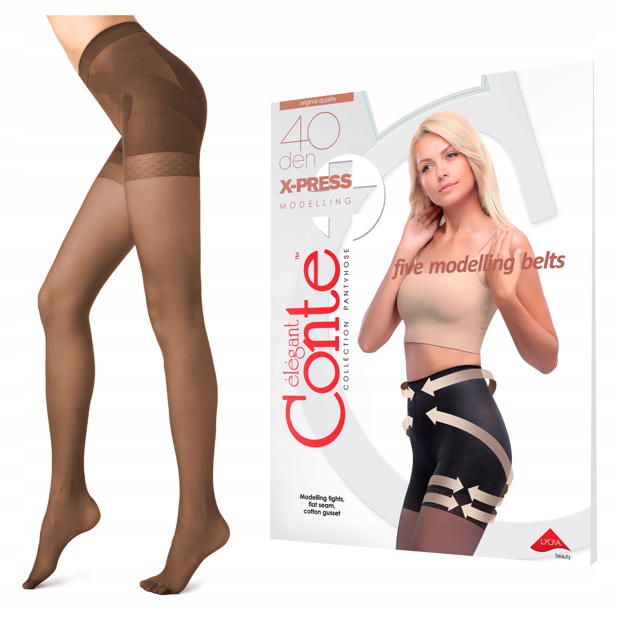 

Rajstopy modelujące z efektem push-up X-press 40