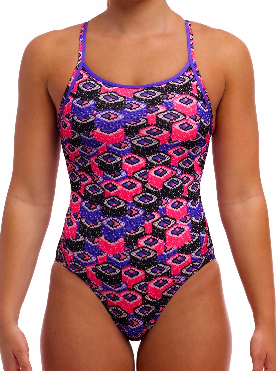 Jednodílné plavky Funkita Mushi Sushi Diamond Back 12 (UK34) M