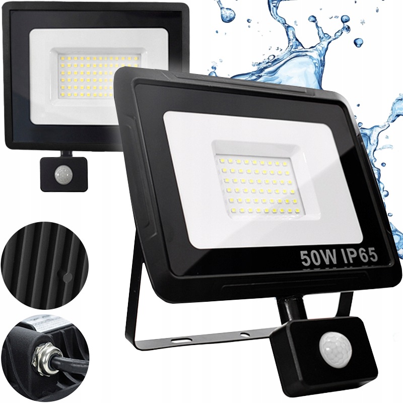 Výkonný Led Reflektor 50W, Lampa Se Senzorem Pohybu Soumraku