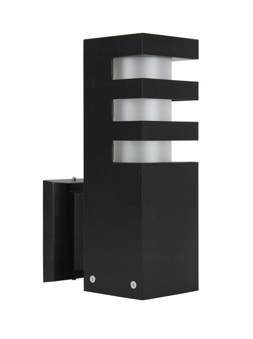 Fasádní osvětlení budovy v černém odstínu s hliníkem Rado E27