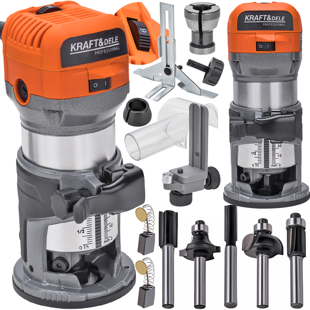 Frezarka Górnowrzecionowa 2000W Wycinarka Z Regulacją Obrotów Zestaw Frezów