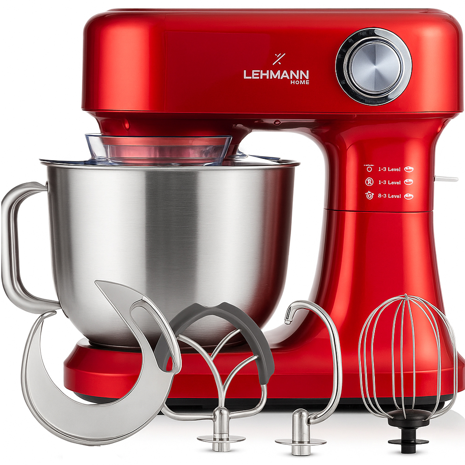 Robot Planetarny Kuchenny Mikser 3x Mieszadła Duża Misa Hak Ciasta Chleba