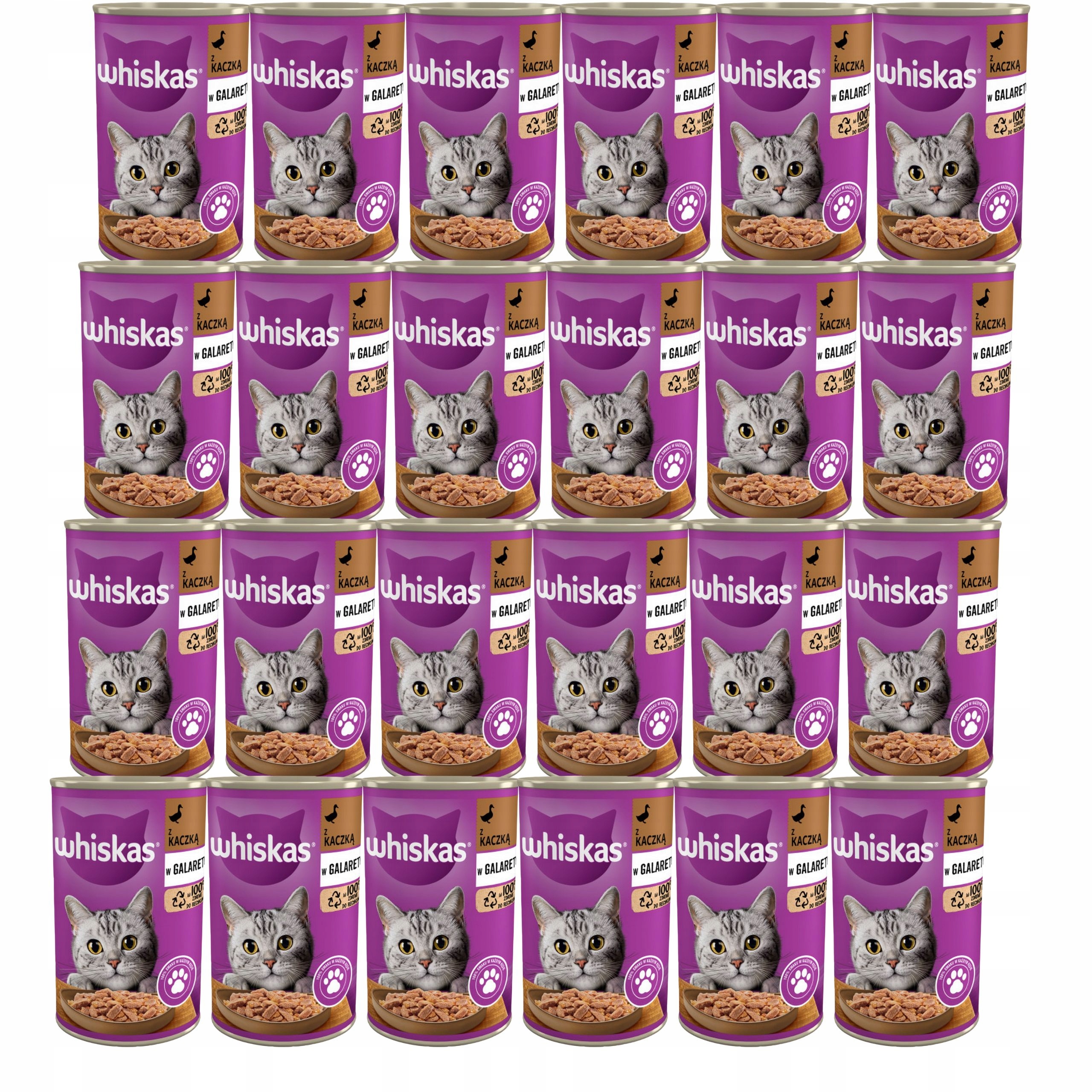 Krmivo mokré Whiskas Adult Kachna v želé 400 g 24 konzerv